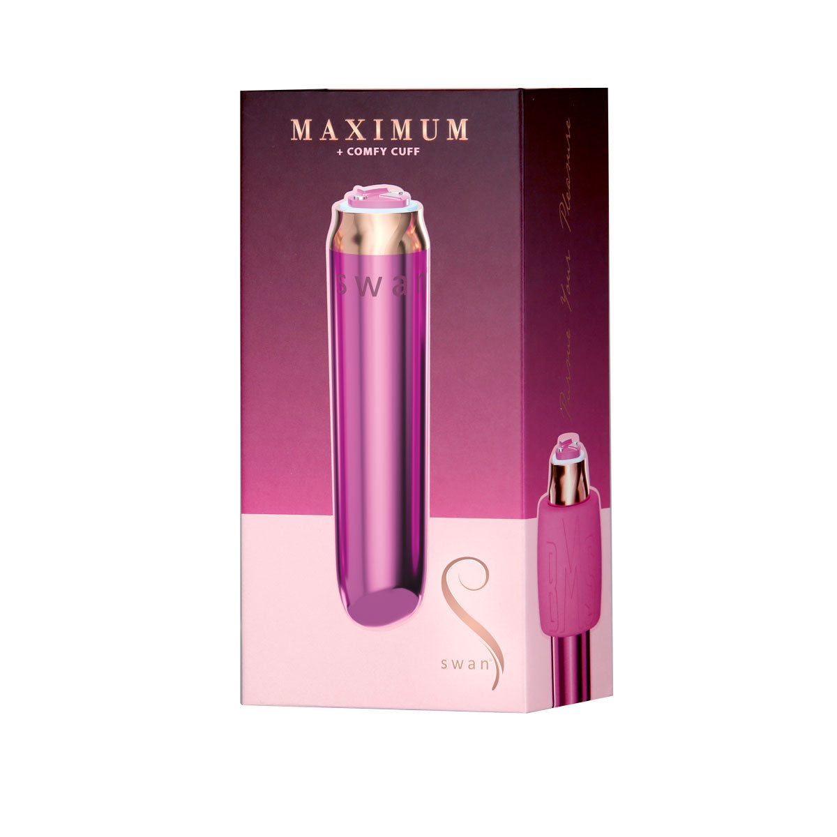 Swan - Vibrateur balle Maximum + Menotte confortable en silicone - Rose