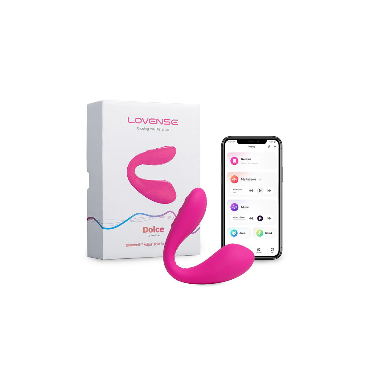 Lovense - Dolce Bluetooth Adjustable Dual Vibrator