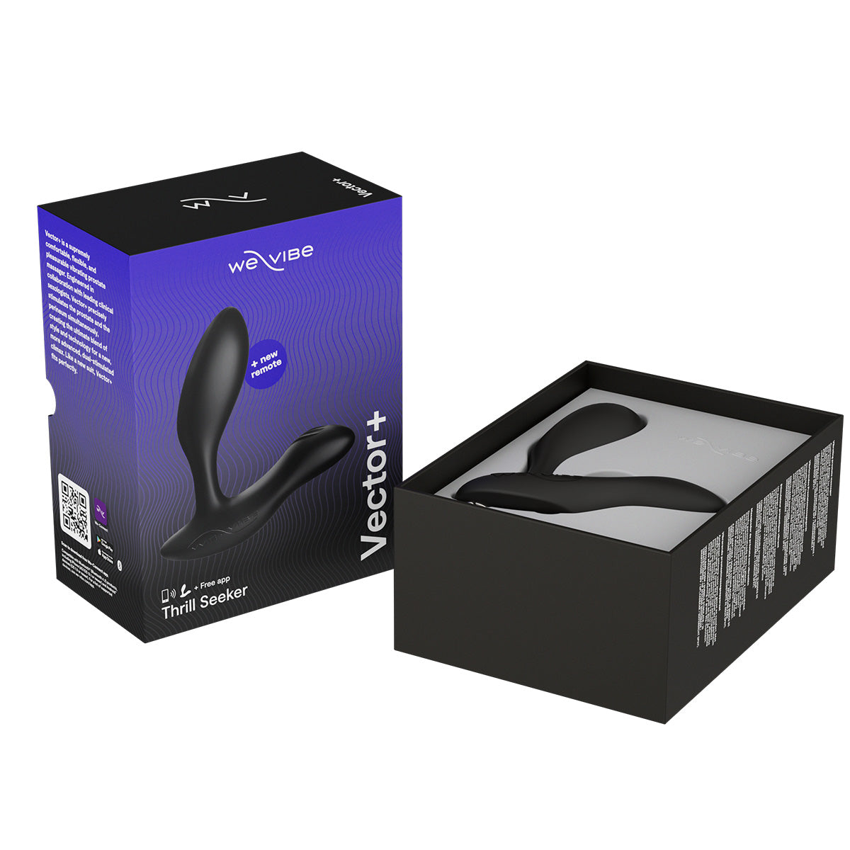 We-Vibe® Vector+ - Vibrating Prostate Massager - Charcoal Black