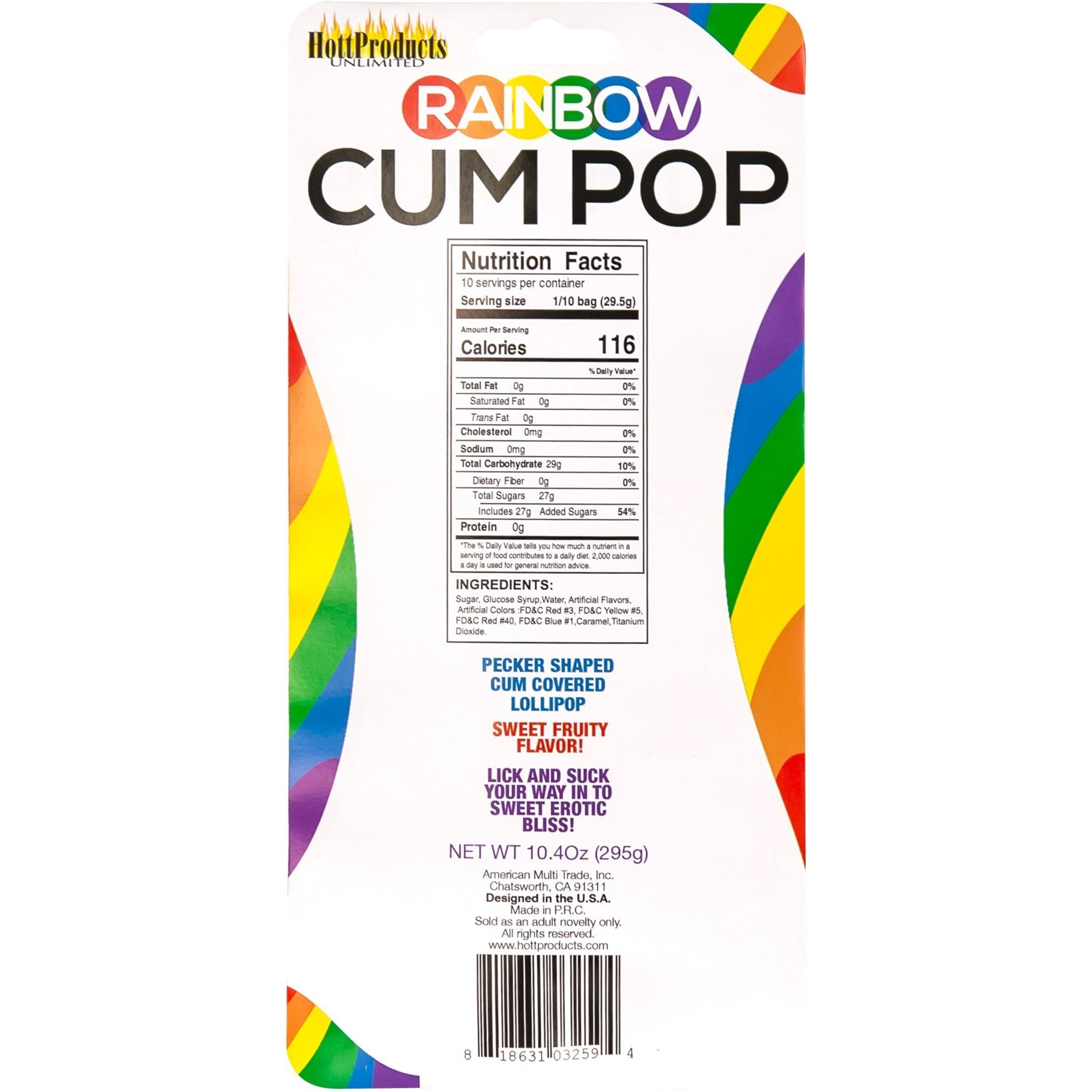 HottProducts Sucette Pénis Cum - Arc-en-ciel