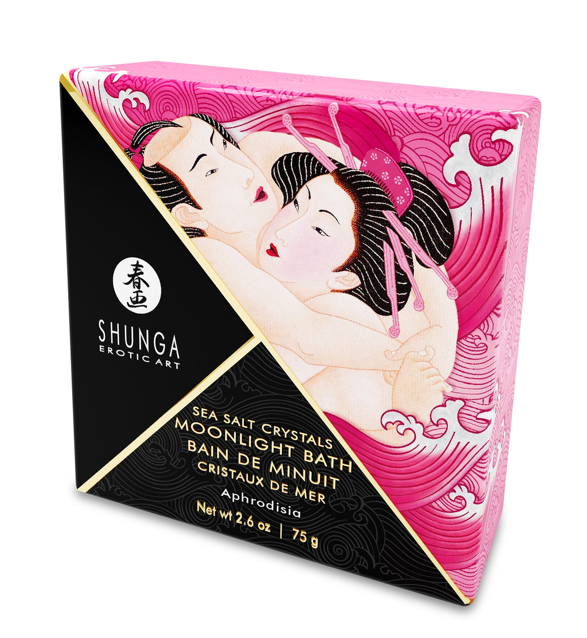 SHUNGA EROTIC ART - Sea Salt Crystals Moonlight Bath Aphrodisia Pink - 26 oz / 75 g
