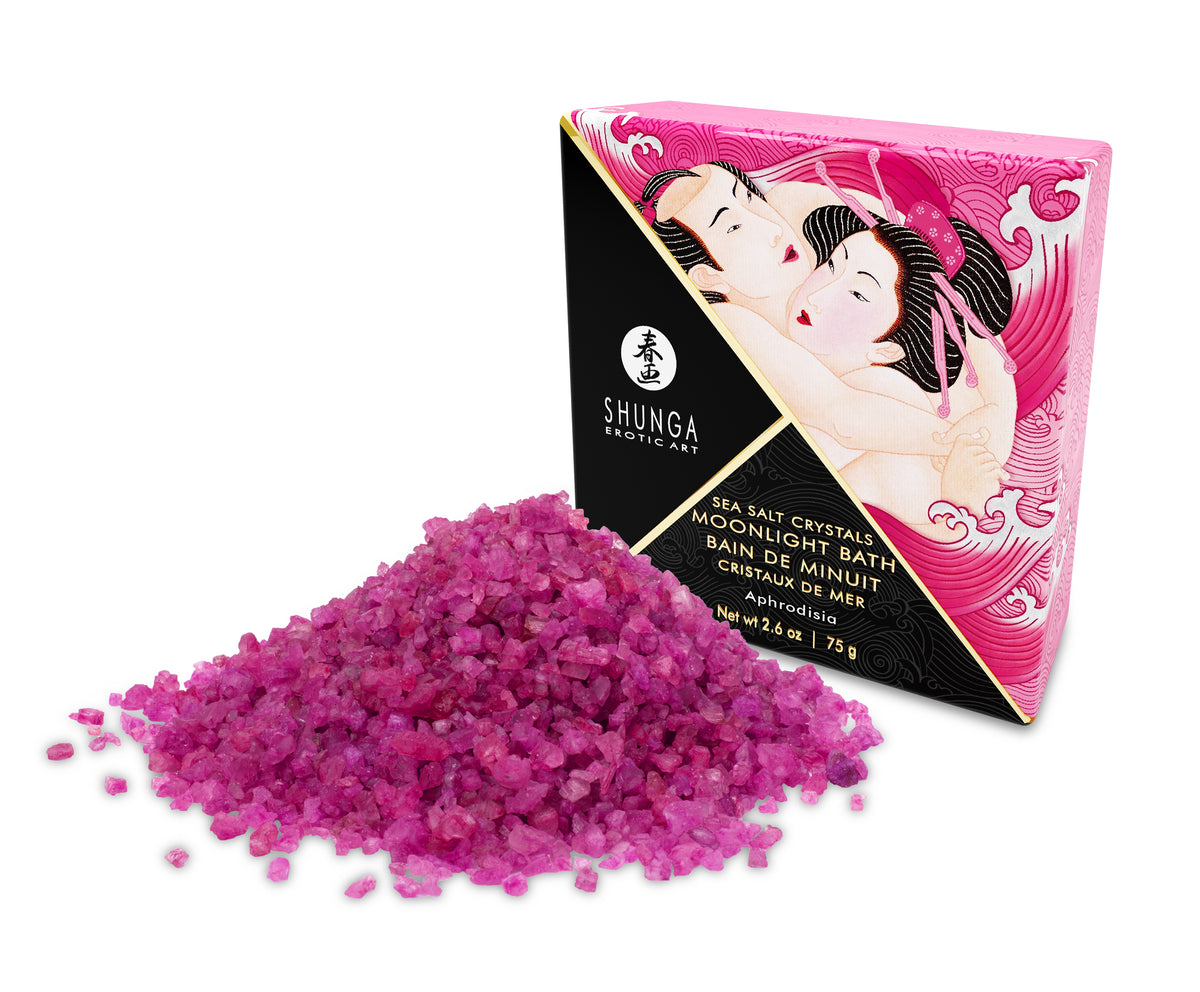 SHUNGA EROTIC ART - Sea Salt Crystals Moonlight Bath Aphrodisia Pink - 26 oz / 75 g