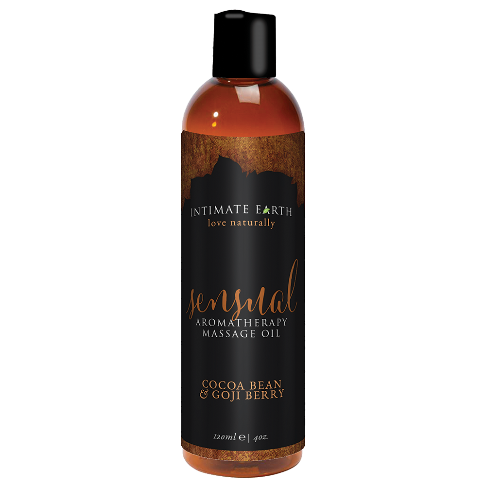 Intimate Earth Aromatherapy Sensual Massage Oil - Cocoa Bean & Goji Berry - 120ml/4oz