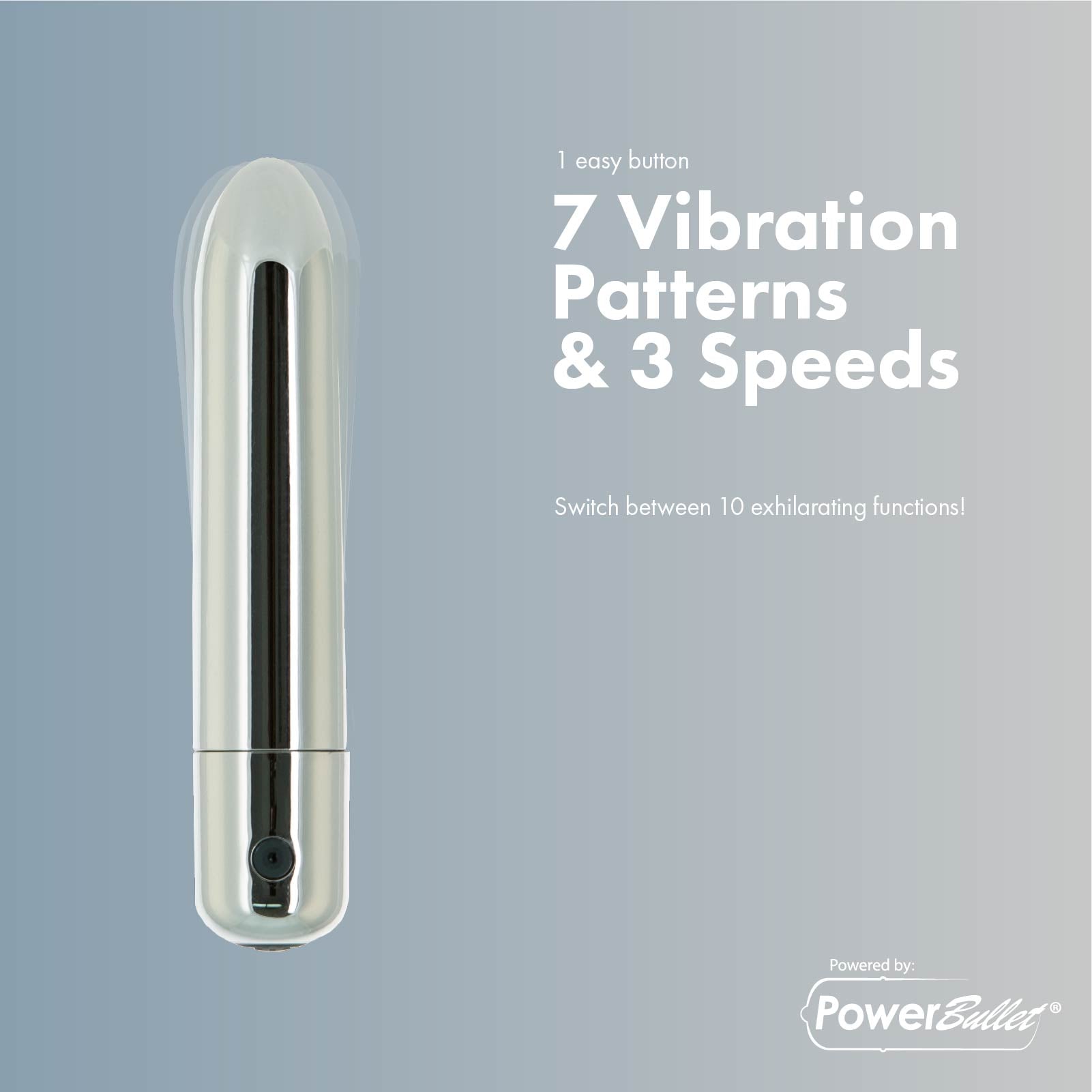 Pure Love® - Balle vibrante rechargeable Platinum de 10 cm