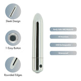 Pure Love® - Balle vibrante rechargeable Platinum de 10 cm