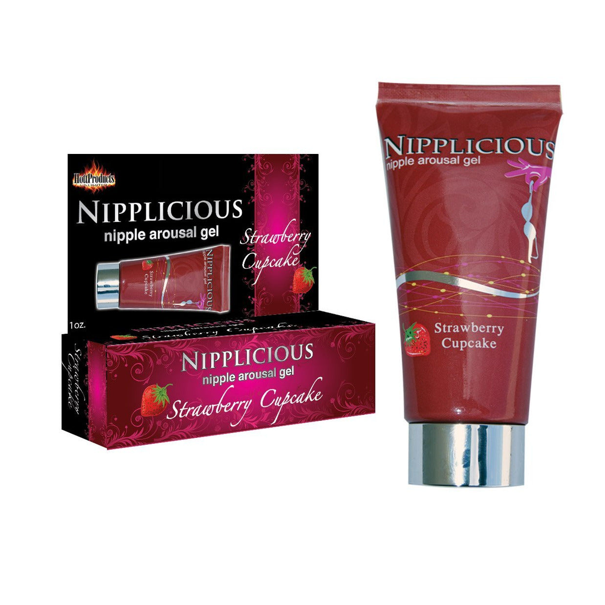 Gel excitant pour mamelons HottProducts Nipplicious - Fraise