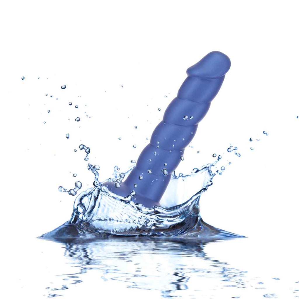 Pure Love® - Godemichet torsadé 8" - Grand - Bleu