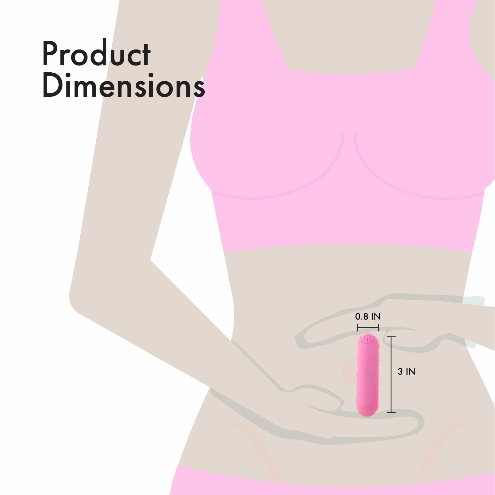 Pure Love® - Balle vibrante rechargeable avec étui en silicone - Rose