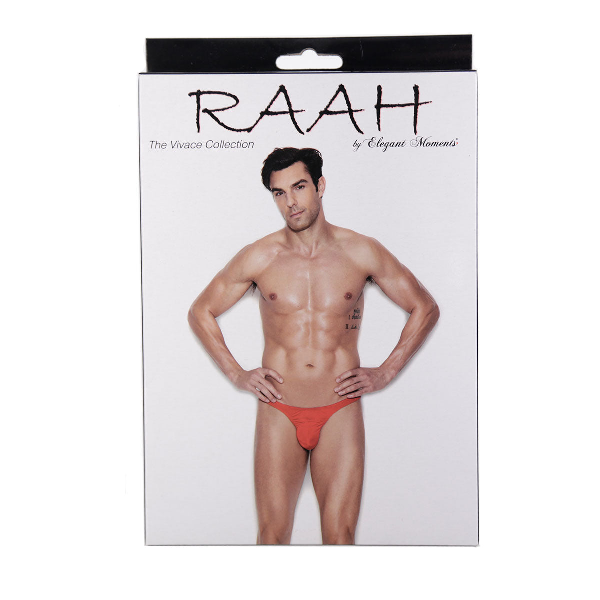Elegant Moments - Vivace Collection Raah – Men's Micro Mini Thong - Red L/XL