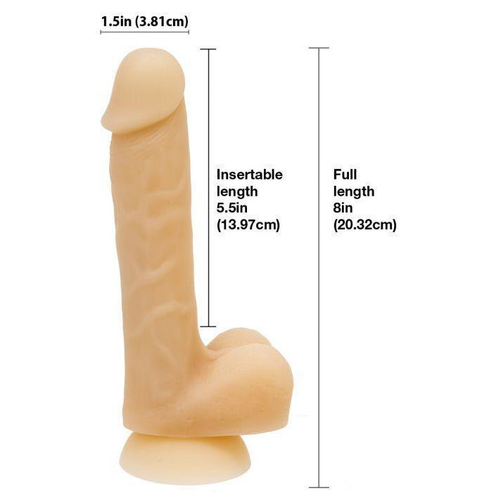 Addiction - Godemichet flexible en silicone David 8" - Beige
