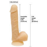 Addiction - Godemichet flexible en silicone David 8" - Beige