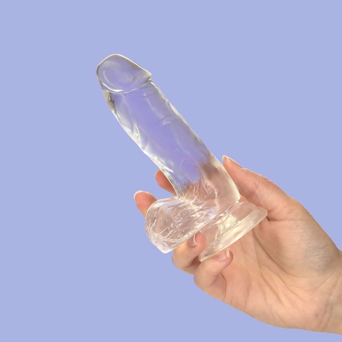 Addiction - Crystal Addiction - Clear 6" Dildo with Balls
