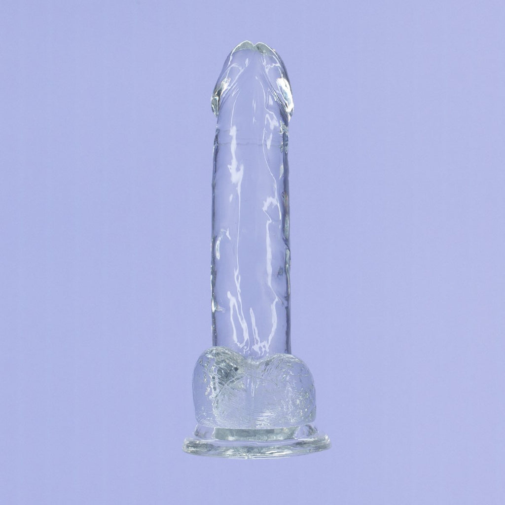 Addiction - Crystal Addiction - Clear 7" Dildo with Balls