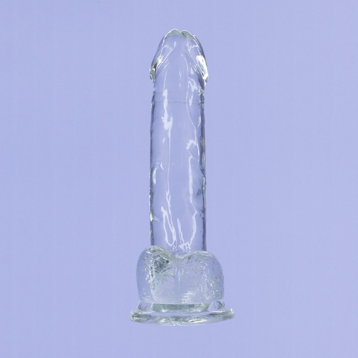 Addiction - Addiction Cristal - Godemichet Transparent de 18 cm avec Testicules