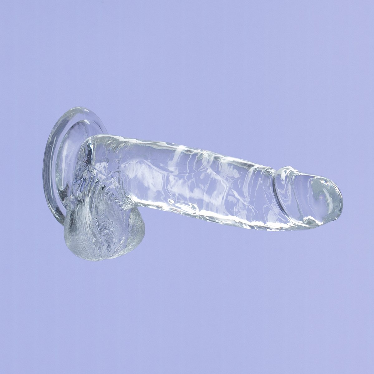 Addiction - Addiction Cristal - Godemichet Transparent de 18 cm avec Testicules