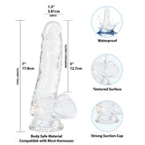 Addiction - Crystal Addiction - Clear 7" Dildo with Balls