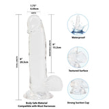 Addiction - Crystal Addiction - Clear 8" Dildo with Balls