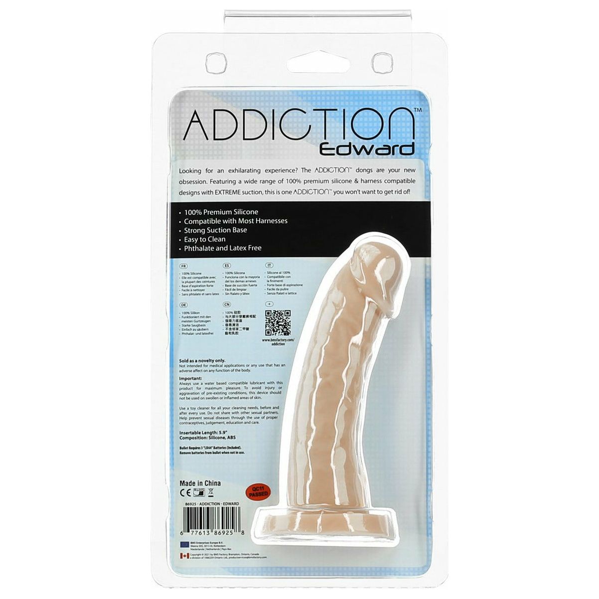 Addiction - Edward - 6" Curved Dong