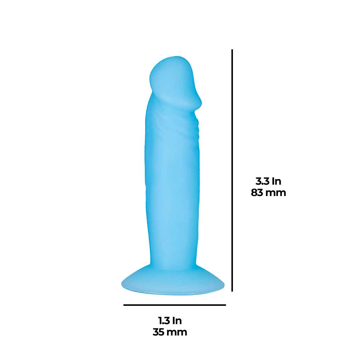 Addiction - Silly Willy - Glow in the Dark - 3.3" Silicone Dildo