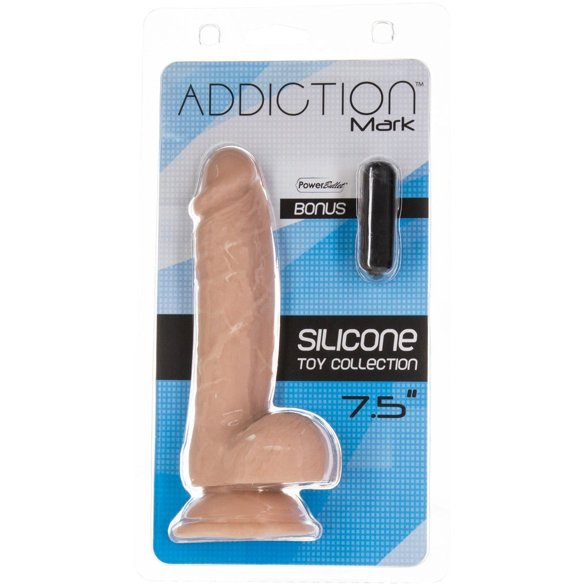 Addiction - Godemichet de 19 cm avec testicules - Beige