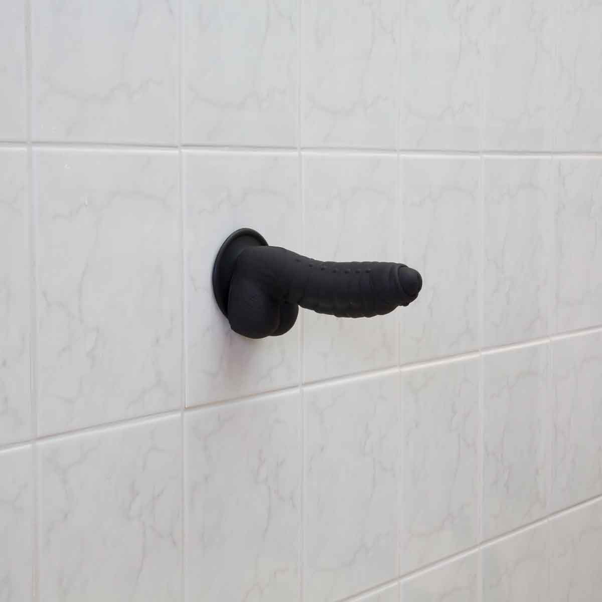 Addiction - Ben 7" Dildo With Balls - Black