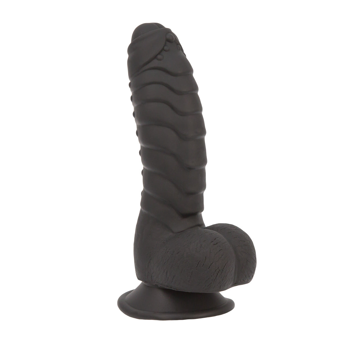 Pure Love® - Godemichet Fantaisie en Silicone avec Base Ventouse – 17,78 cm – Noir