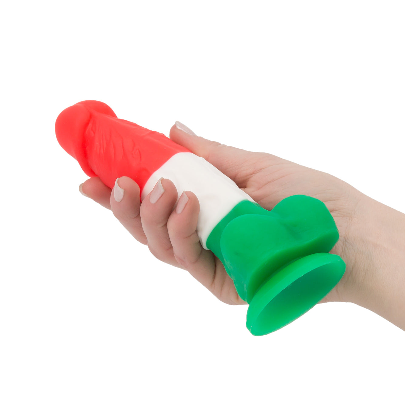Pure Love® - Godemichet réaliste tricolore avec base à ventouse – 17,8 cm