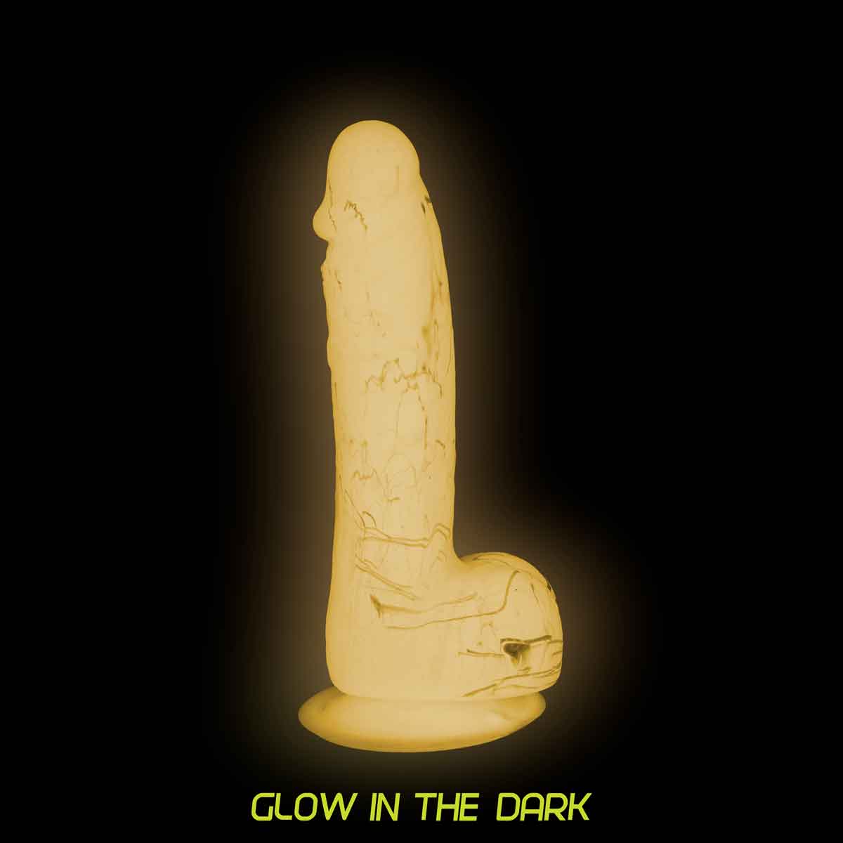 Addiction - Brandon 7.5" Glow-in-the-Dark Dildo With Balls - Pink