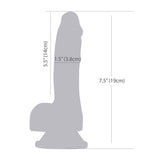 Addiction - Luke 7.5" Glow-in-the-Dark Dildo With Balls - Blue