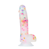 Pure Love® - Godemichet en silicone Party Time avec base à ventouse – 19 cm – Confettis givrés