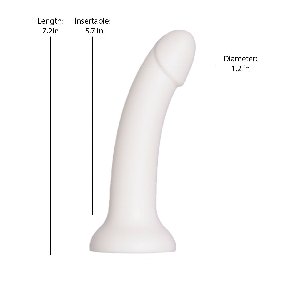 BMS Factory Liquid Silicone Dong – White