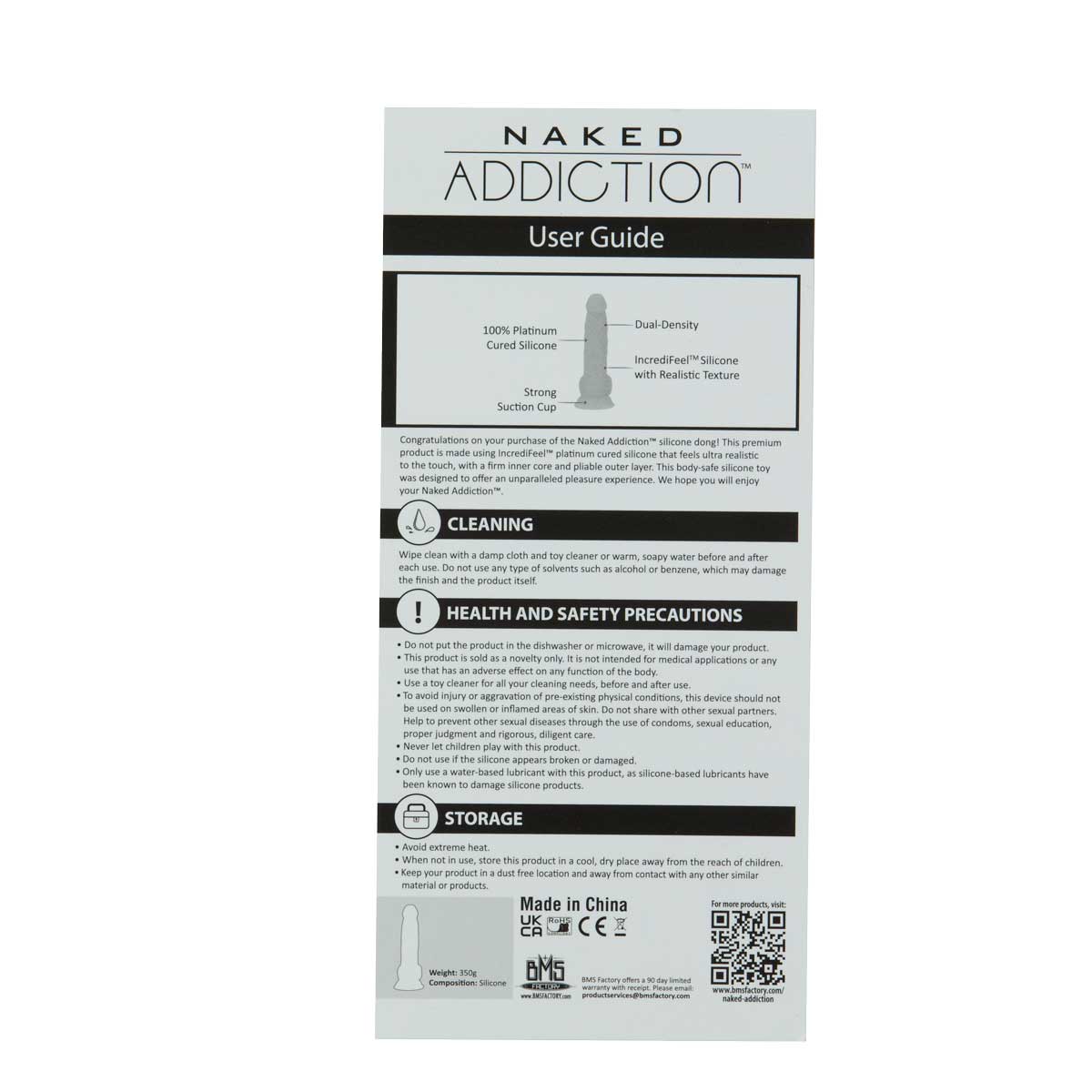 Naked Addiction - 8" Silicone Dual Density Dildo - Caramel