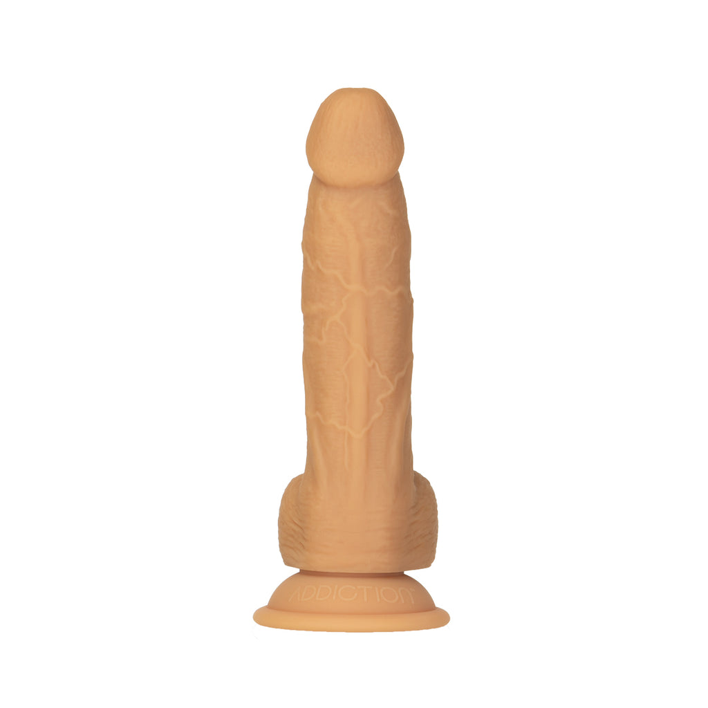 Naked Addiction - 8" Silicone Dual Density Dildo - Caramel