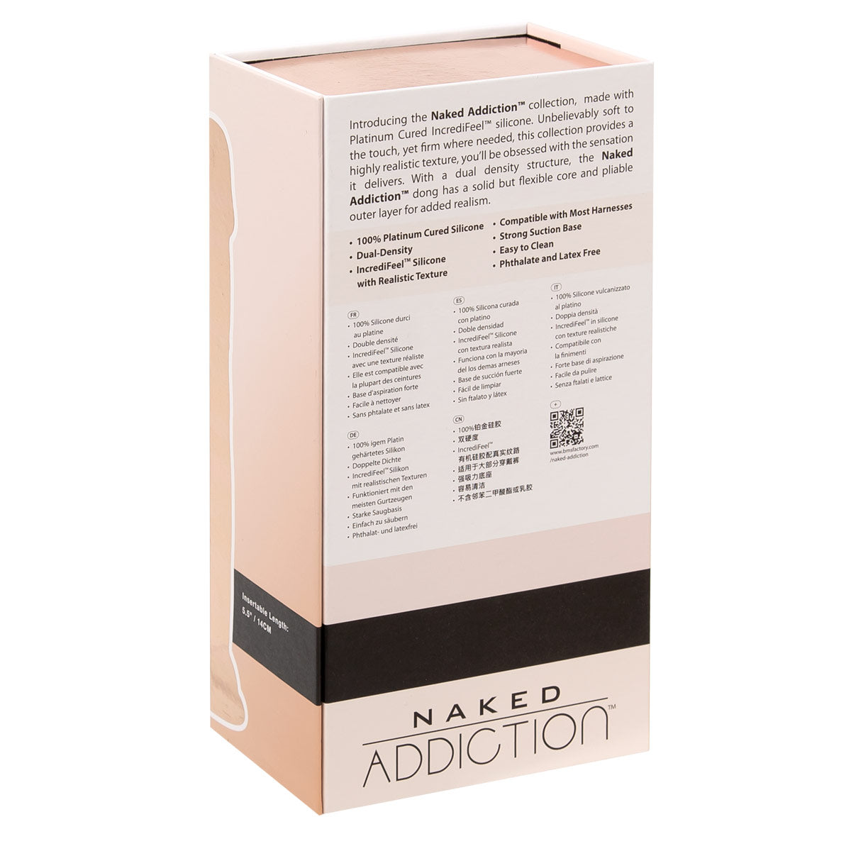 Naked Addiction - 8" Silicone Dual Density Dildo
