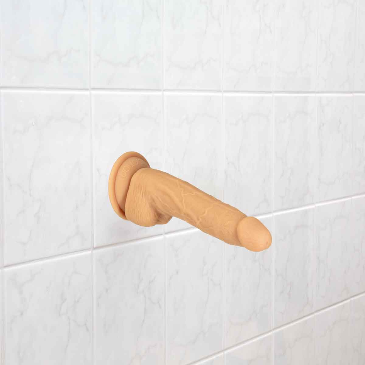 Naked Addiction - 8" Silicone Dual Density Dildo - Caramel