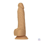 Naked Addiction - 8" Rotating & Vibrating Dildo with Remote - Caramel