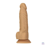 Naked Addiction - 8" Rotating & Vibrating Dildo with Remote - Caramel