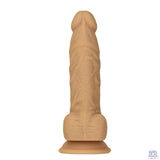 Naked Addiction - 8" Rotating & Vibrating Dildo with Remote - Caramel