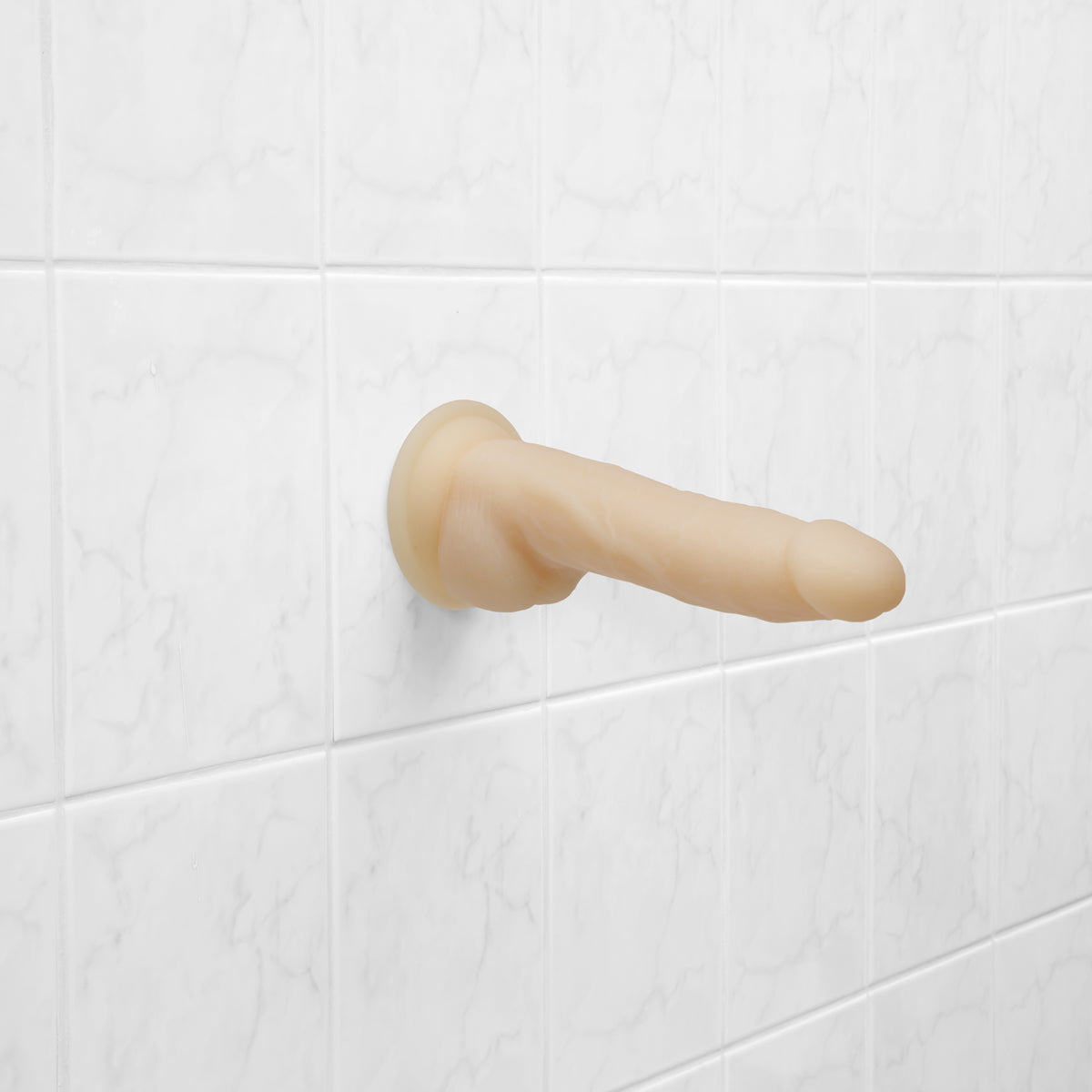 Naked Addiction - 8" Rotating & Vibrating Dildo with Remote - Vanilla