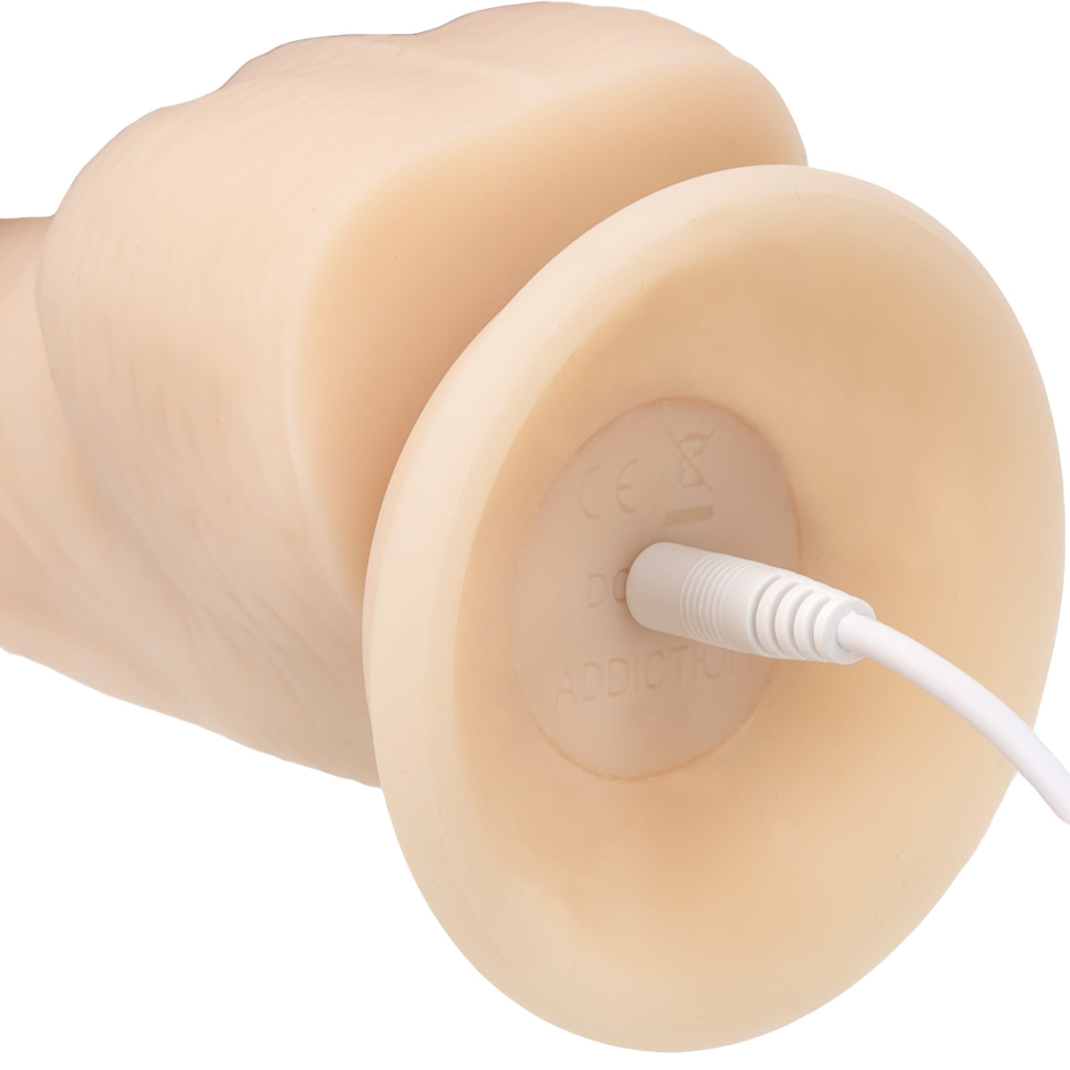 NAKED ADDICTION - Rotating & Vibrating Silicone Dong with Remote - 8" - Vanilla