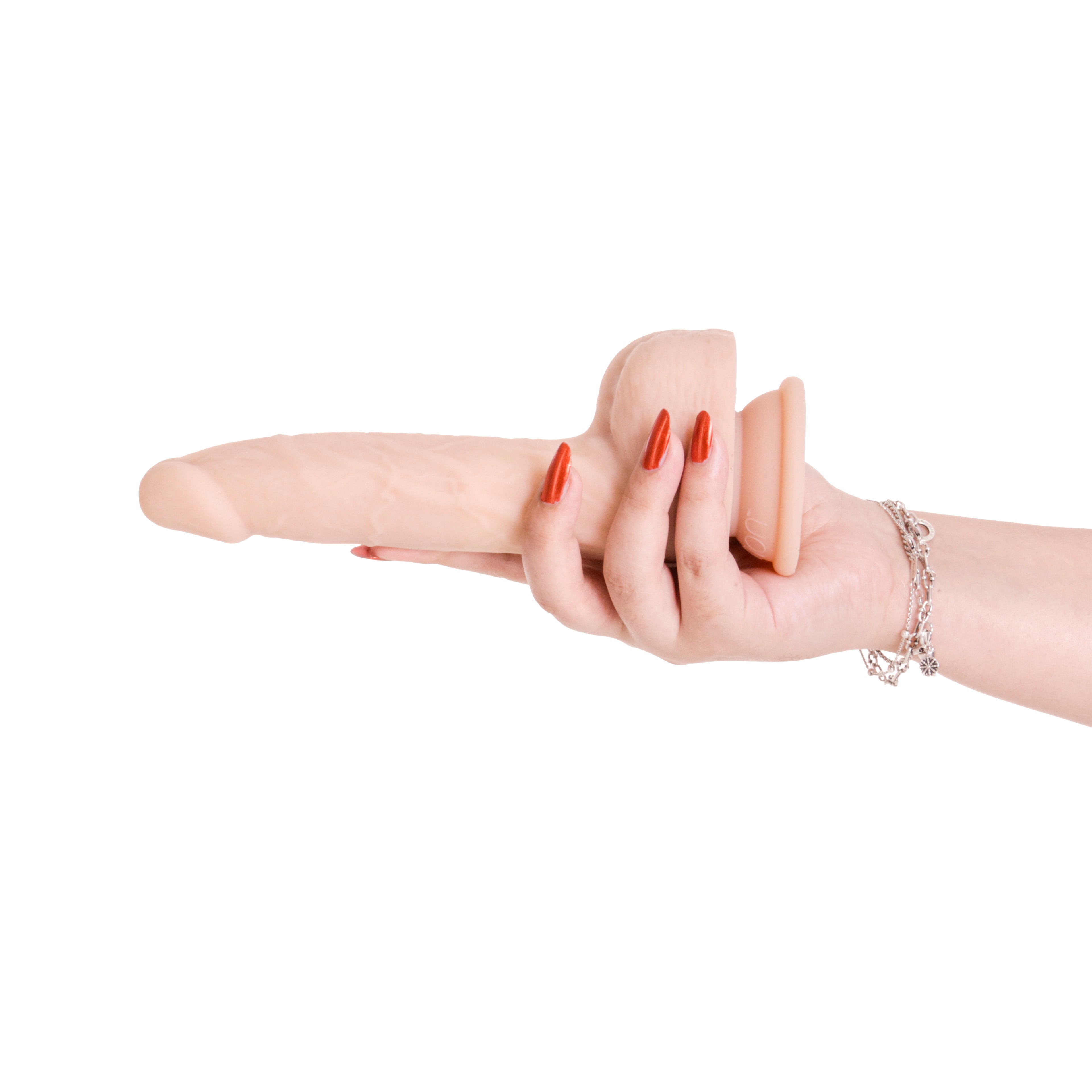 NAKED ADDICTION - Thrusting Silicone Dong with Remote - 8.5" - Vanilla