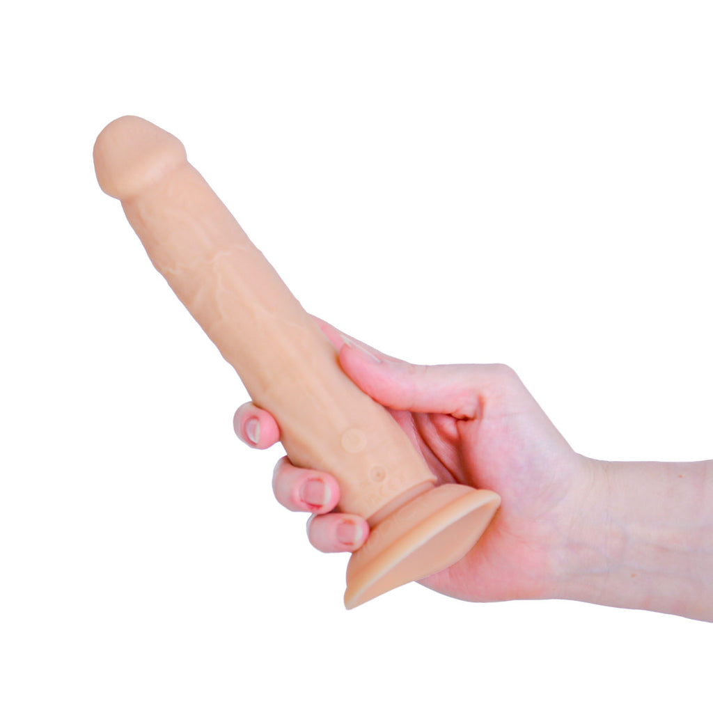 Naked Addiction - Godemichet Rotatif et Pénétrant de 20 cm - Vanille