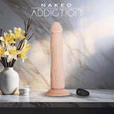 Naked Addiction - Godemichet Rotatif et Pénétrant de 20 cm - Vanille