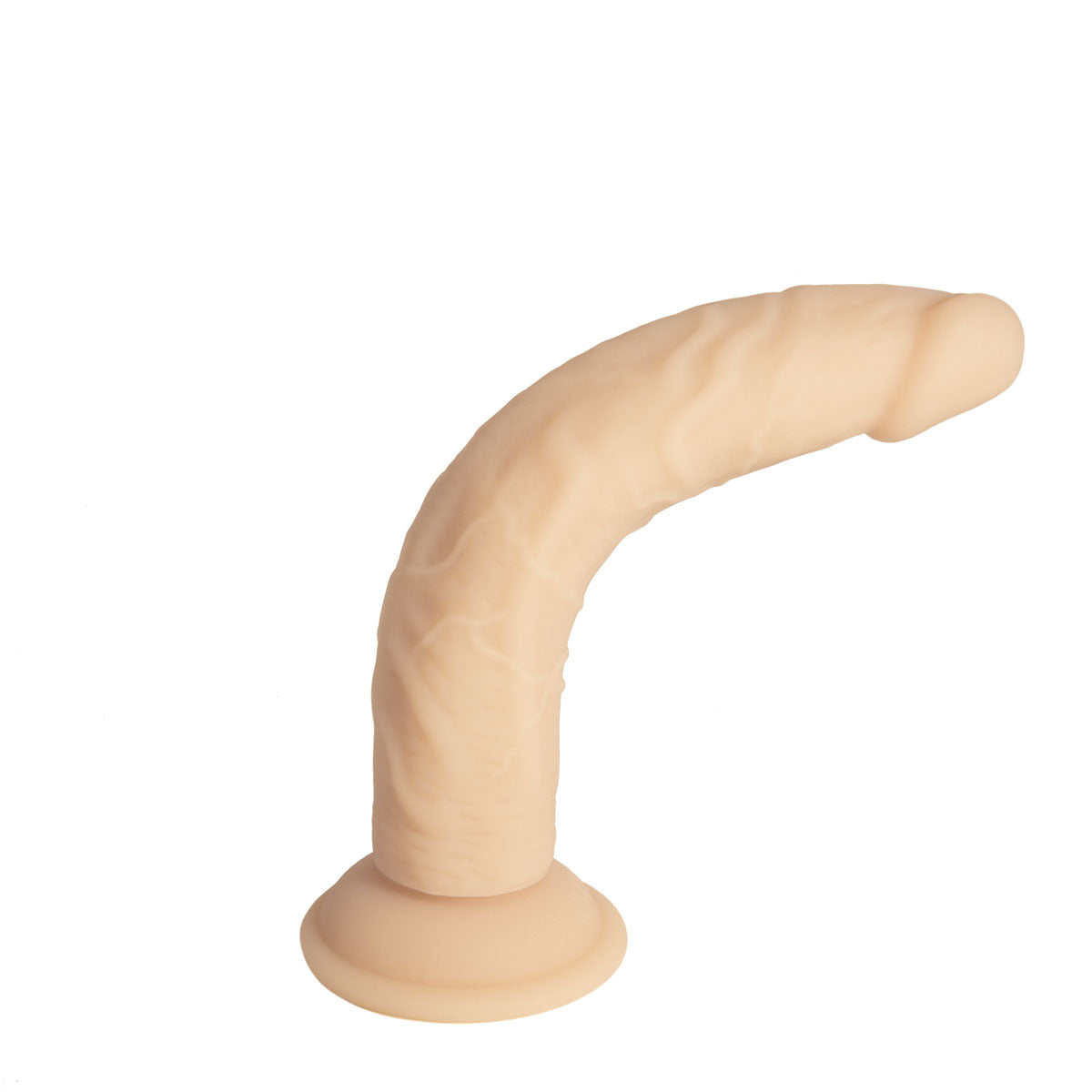 Naked Addiction - Godemichet courbé double densité en silicone de 23 cm - Vanille