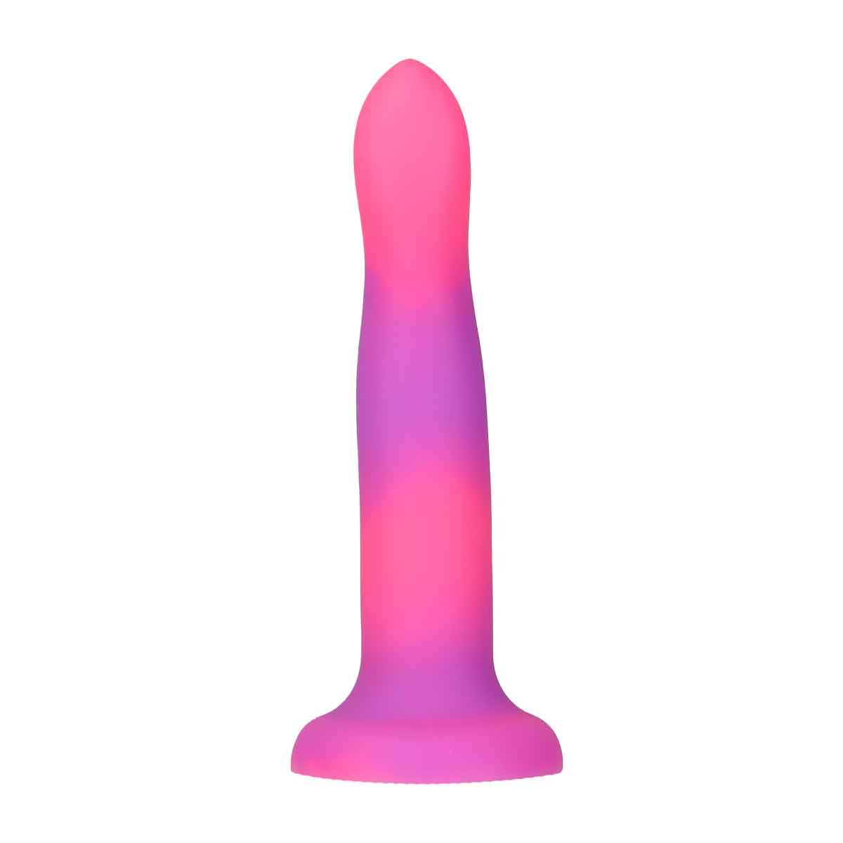Rave by Addiction - 8" Glow in the Dark Dildo - Pink Purple