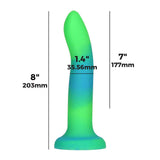 Rave by Addiction - Godemichet phosphorescent 20 cm - Bleu-vert