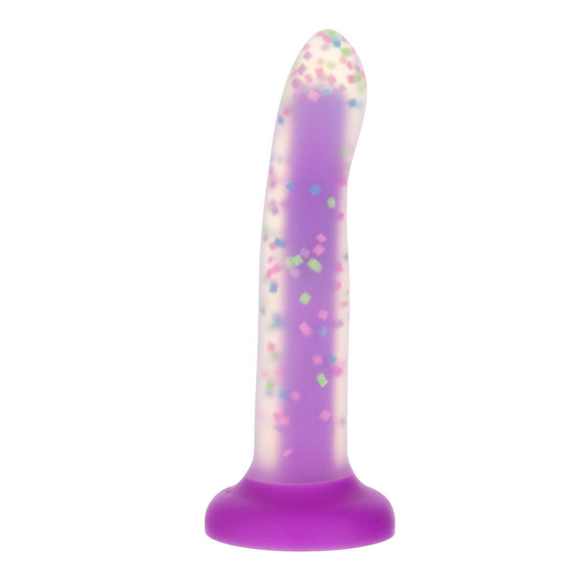 Rave by Addiction - Godemichet flexible phosphorescent de 20 cm - Confettis violets