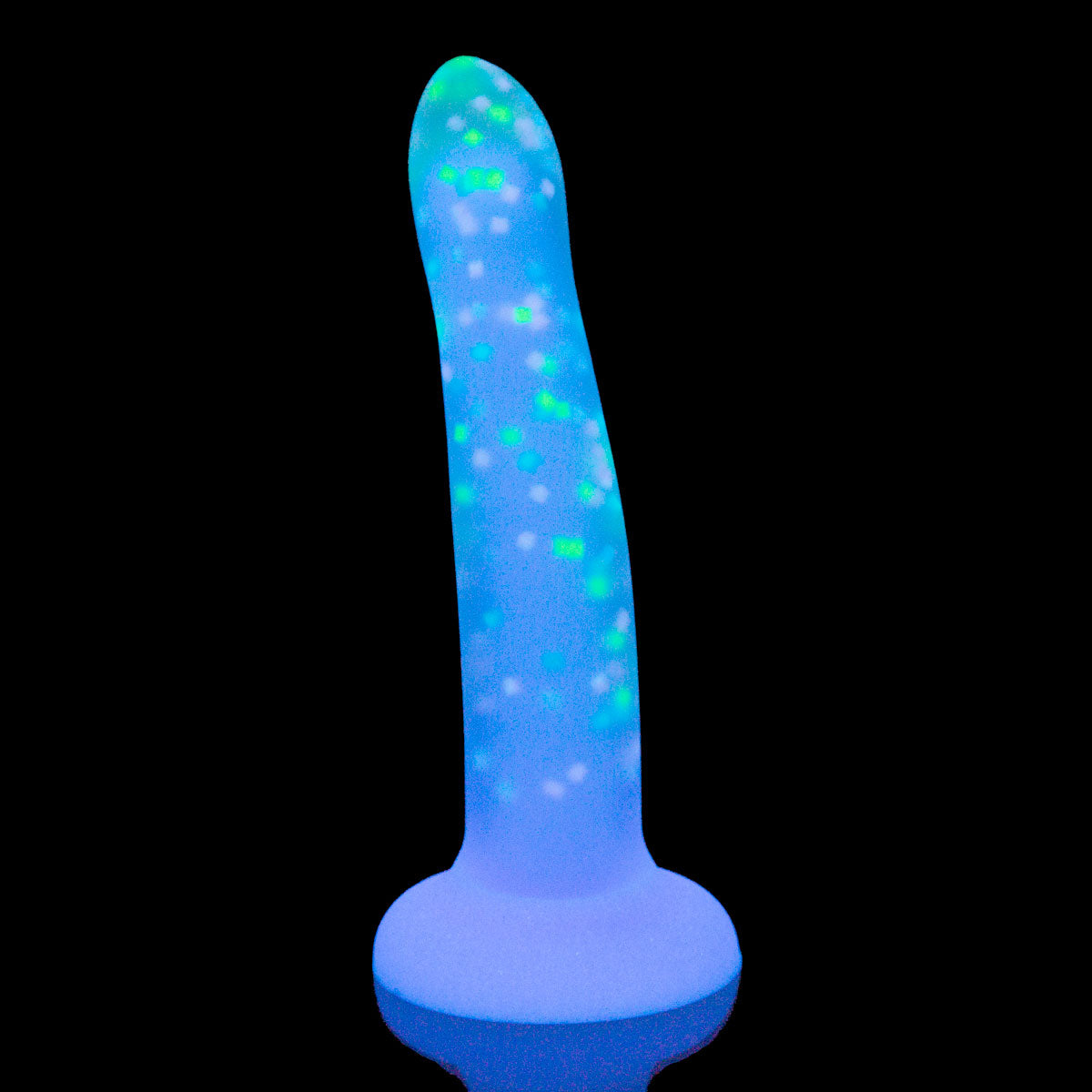 Rave by Addiction - 8" Bendable Glow in the Dark Dildo - Purple Confetti