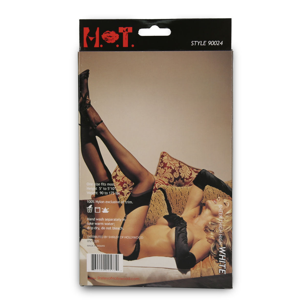 H.O.T - Sheer Thigh High - White - One Size