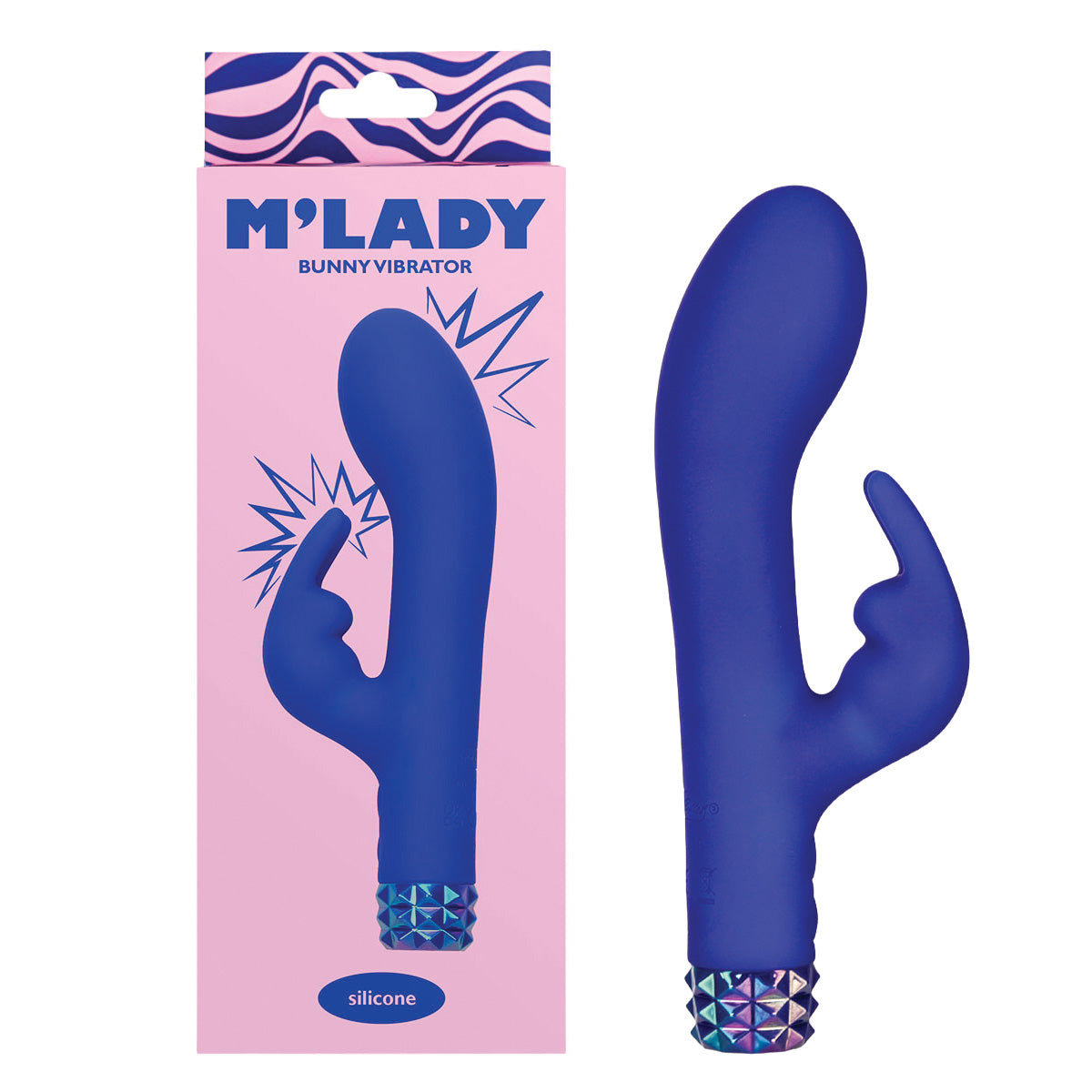 M’Lady Stud Bunny Vibrator - Blue